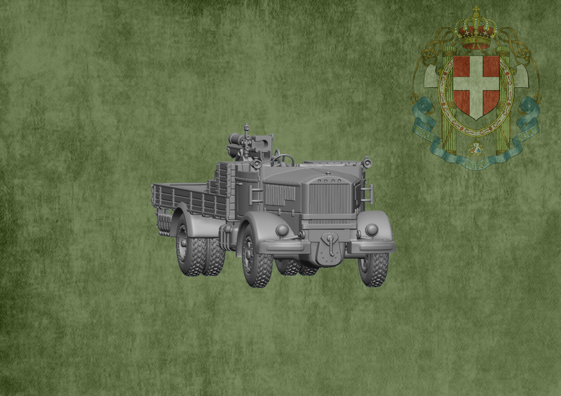Autocannone da 100-17 su Lancia 3RO  - 1/56 Scale