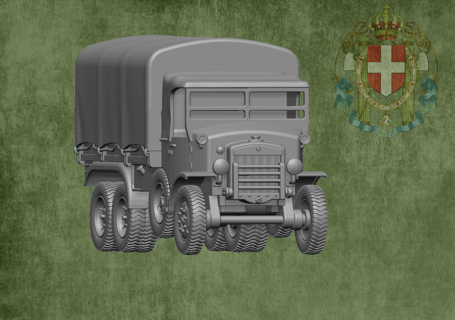 Fiat Dovunque 35 with Canopy  - 1/56 Scale