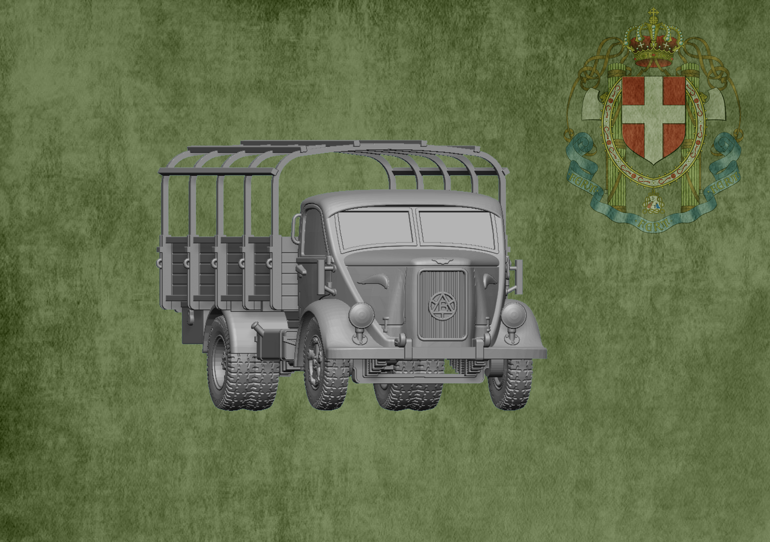 Medium Truck Bianchi Miles with Frame (Closed)  - 1/48 Scale