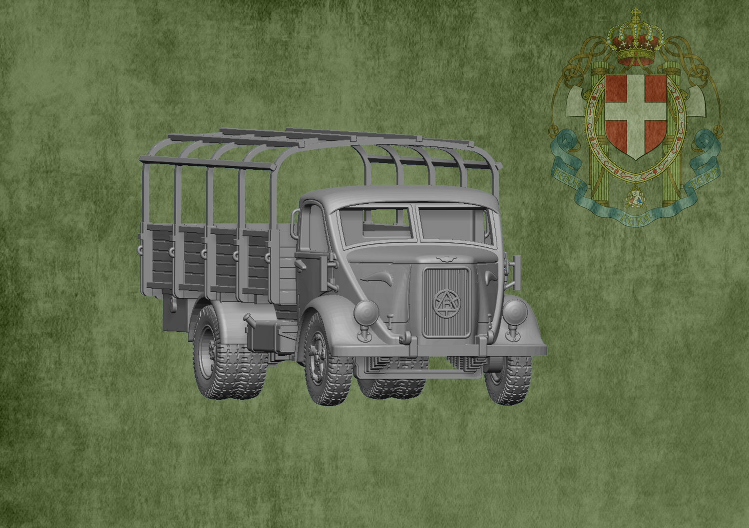 Medium Truck Bianchi Miles with Frame (Open)  - 1/56 Scale