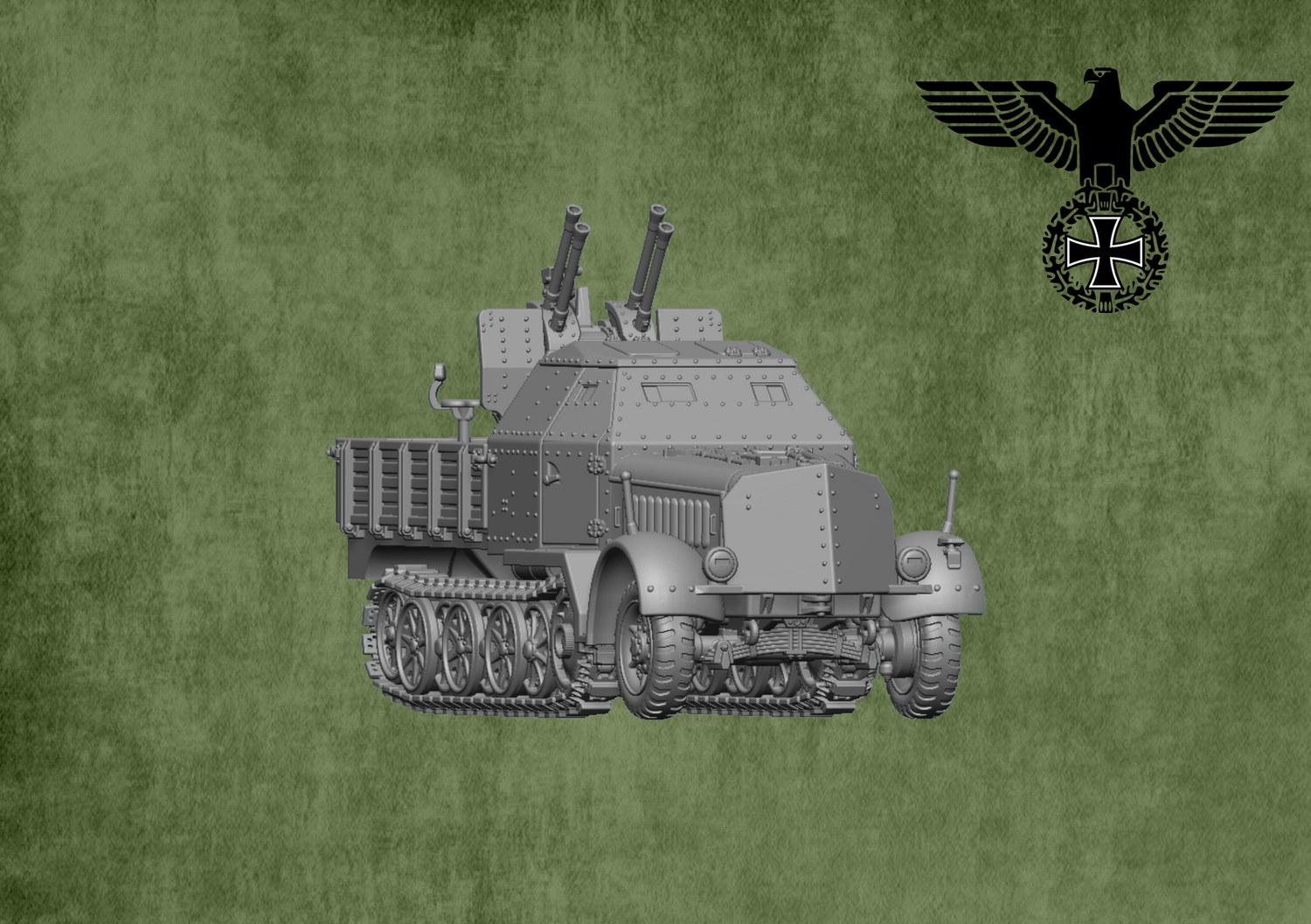 Sd.Kfz.7-1 - 20mm Flakvierling 38 - 1/48 Scale