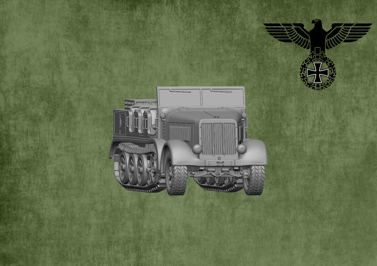 Sd.Kfz.8 DB9 Zugkraftwagen 12t (No Roof) - 1/56 Scale