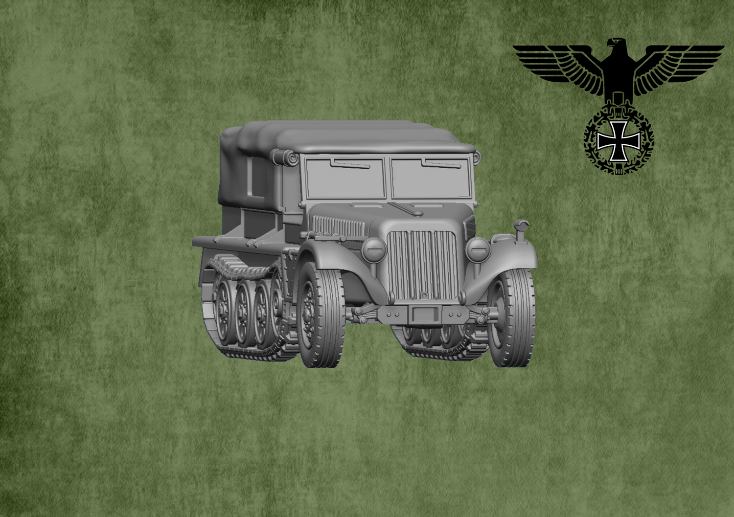 Sd.Kfz.10-2 Demag with 21cm Nebelwerfer - 1/48 Scale