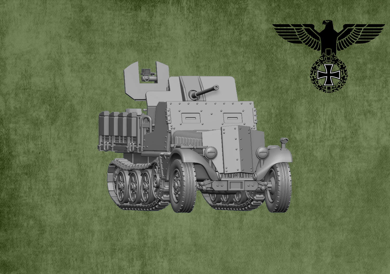 Sd.Kfz.10-5 with Armour and 2 cm Flak 38 - 1/48 Scale