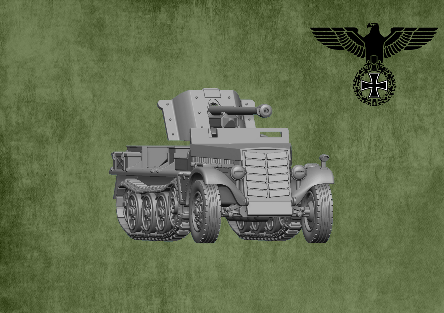 Sd.Kfz.10-5 with Armour and 5cm PAK 38 - 1/48 Scale