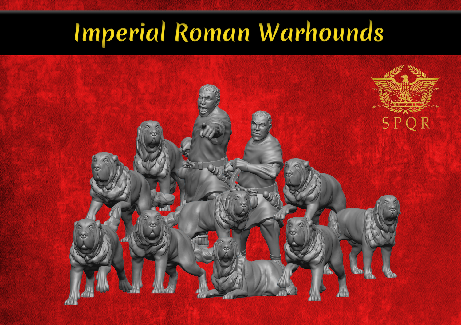 Imperial Roman Warhound Pack (28mm)