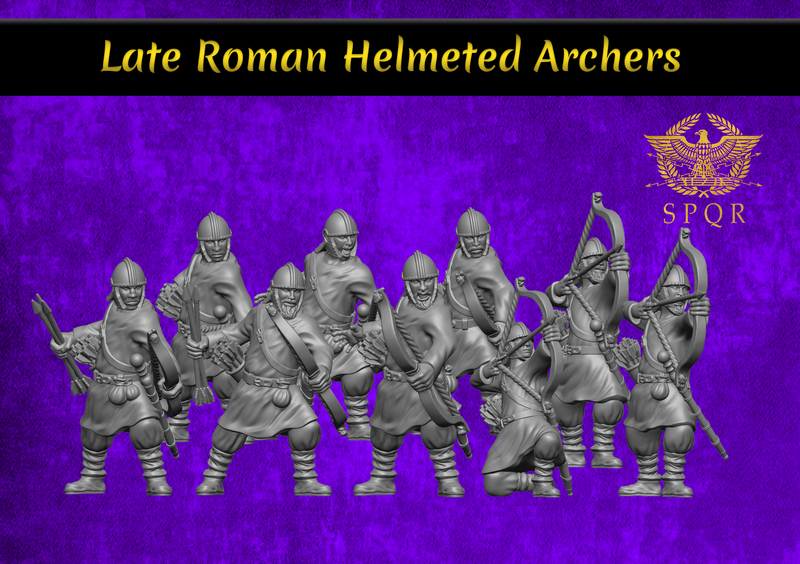 Late Roman Helmeted Archer Pack (28mm)