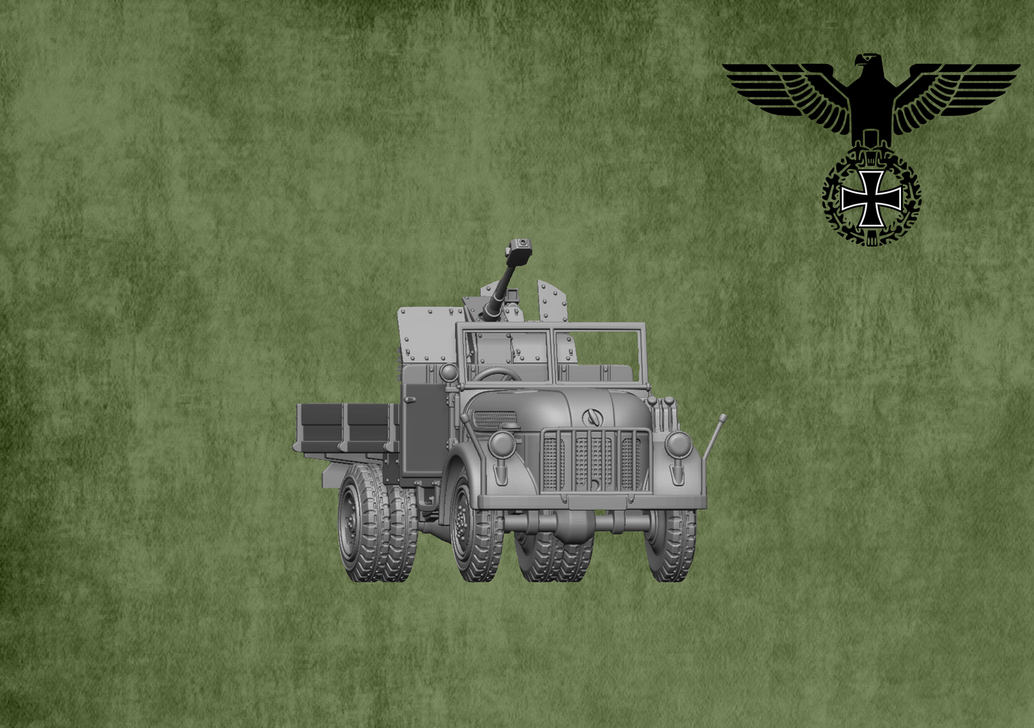 Steyr 2000A with Flak 38 Jaboschreck  - 1/56 Scale