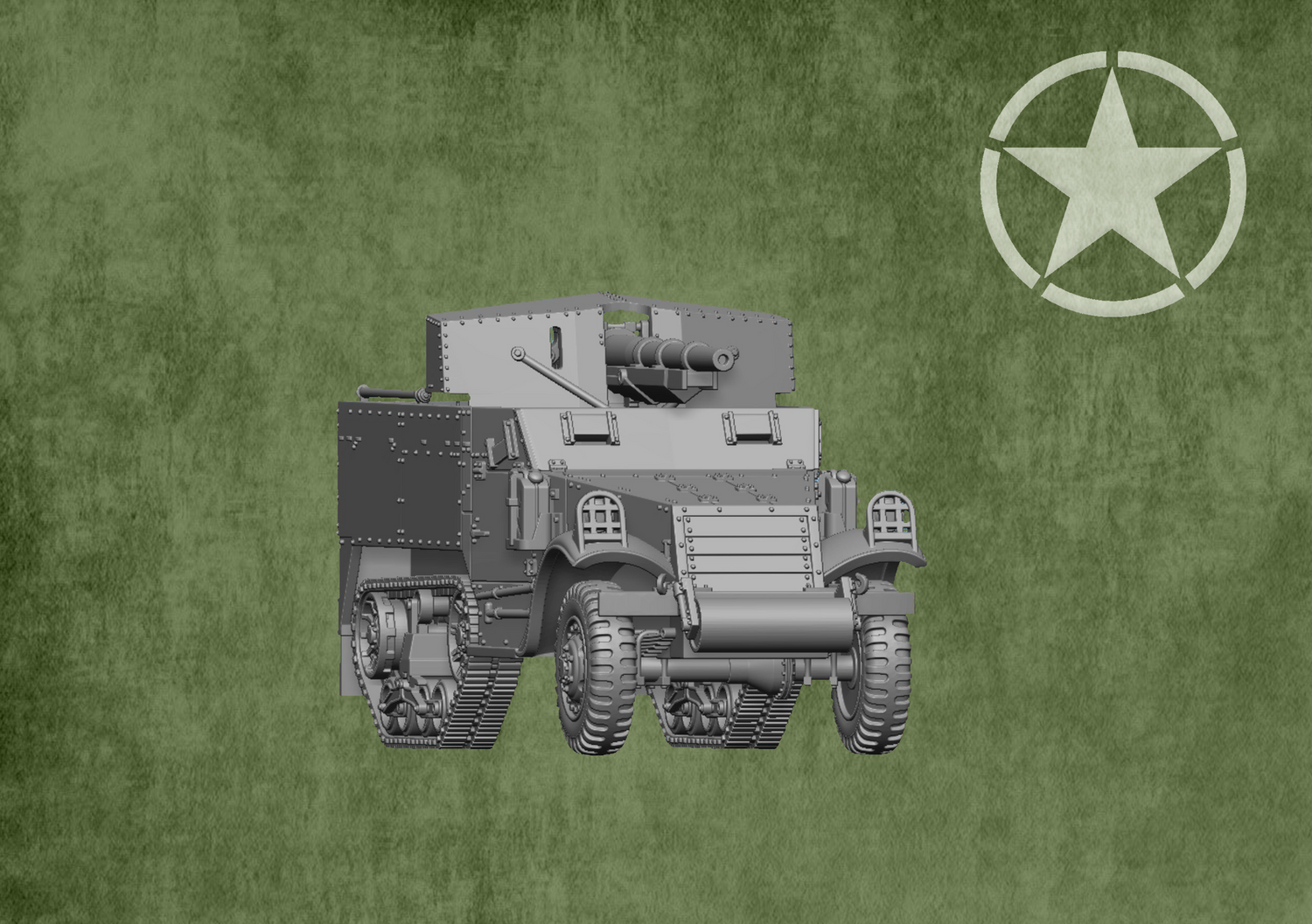 M3 Halftrack with 75mm Gun - 1/48 Scale