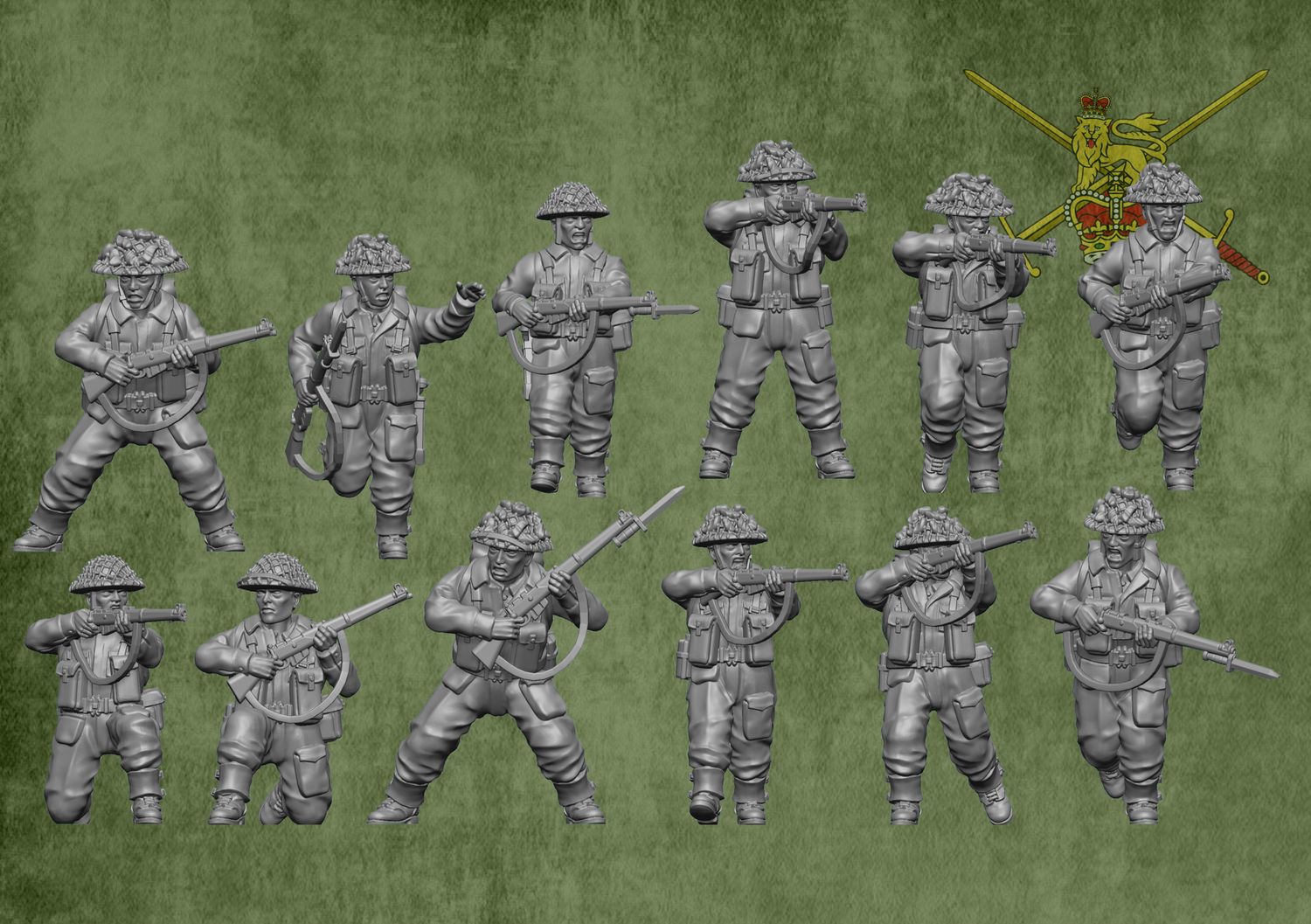 British Infantry with Rifles
