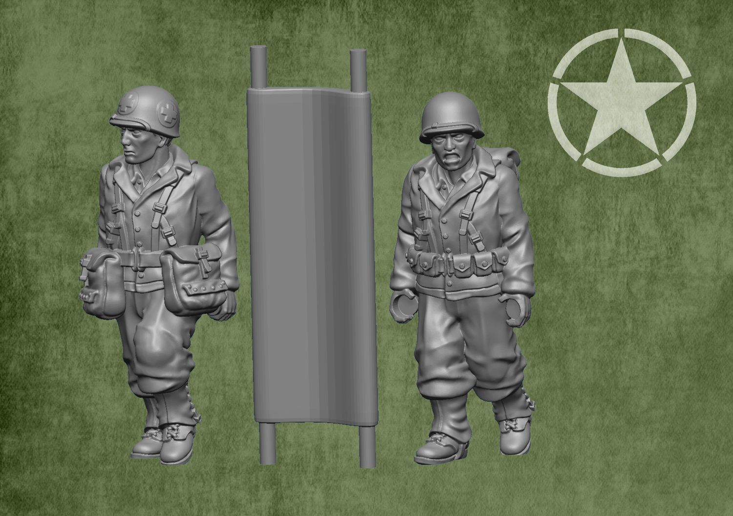 American Medics with Stretcher