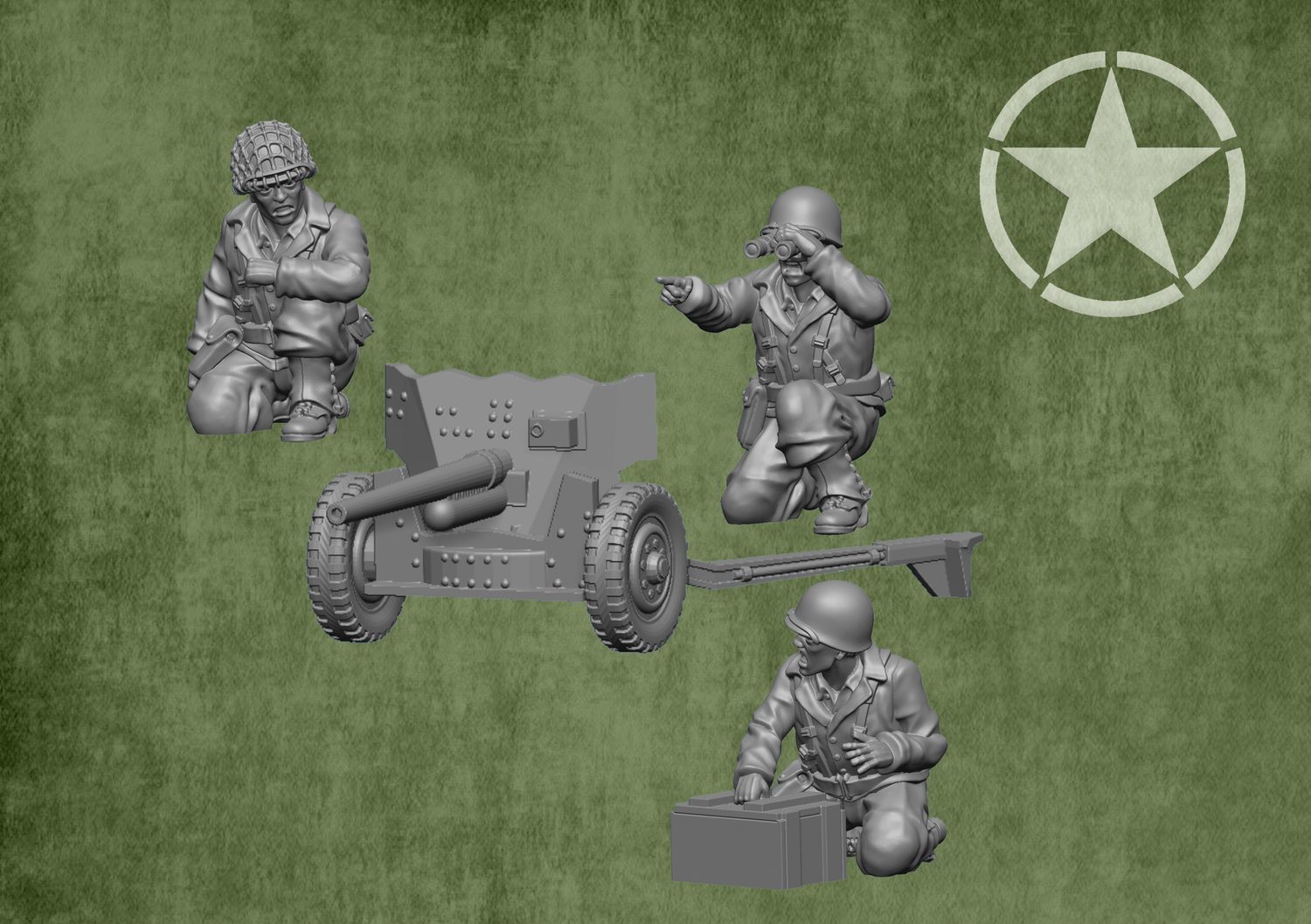 American 57mm AT Gun Team