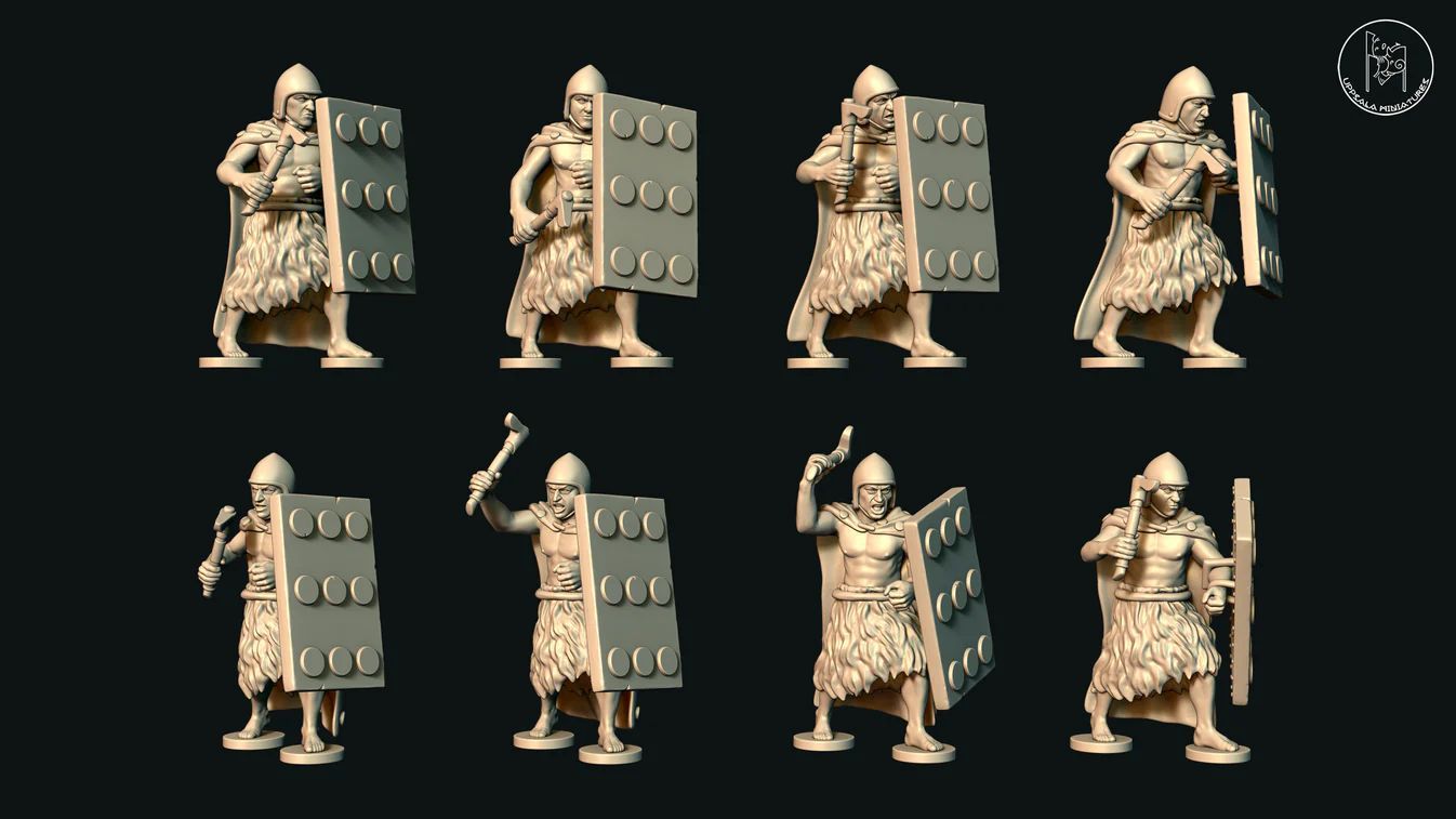 Sumerian Axemen in Fur Pack 2