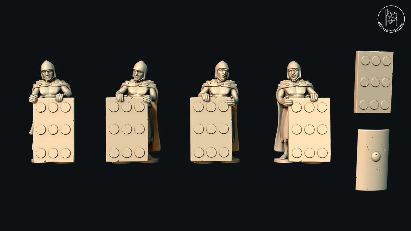 Sumerian Warriors with Shields