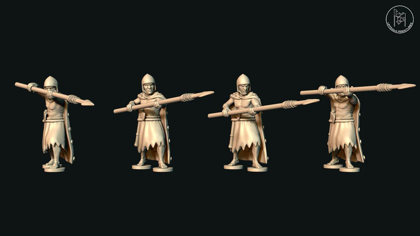 Sumerian Warriors Attacking with Long Spears