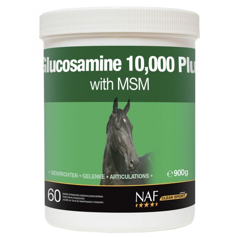 Aliment complémentaire NAF - GLUCOSAMINE 10,000 + MSM sellerie Equideal Saint Dié
Glucosamine 10,000 Plus avec MSM fournit le niveau reconnu de sulfate de glucosamine (10,000 mg au taux de charge, 5000 au taux de maintenance) avec le soutien supplémentaire du MSM, C&#39;est le choix idéal et économique pour ceux qui cherchent à fournir un soutien aux articulations de leurs chevaux.