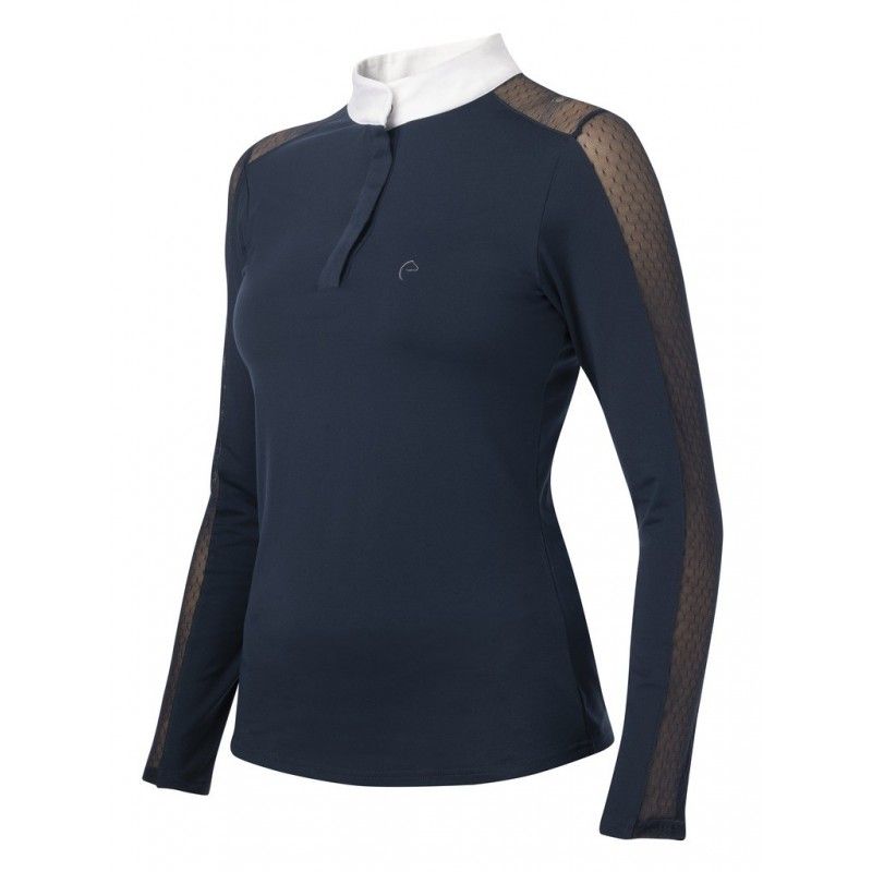 Sellerie Equideal à Saint-Dié
Polo de concours à manches longues et boutonnage pressionné.
Sa matière ultra légère sèche rapidement et optimise l’évacuation de l’humidité pour vous maintenir au sec durant tout l’effort et vous offrir un confort optimal.
Sa légèreté façon seconde peau apporte un bien être total.
Empiècement en dentelle au motif &quot;&quot;plumetis&quot;&quot; du col aux poignets.
Boutons pression sous la patte de boutonnage.