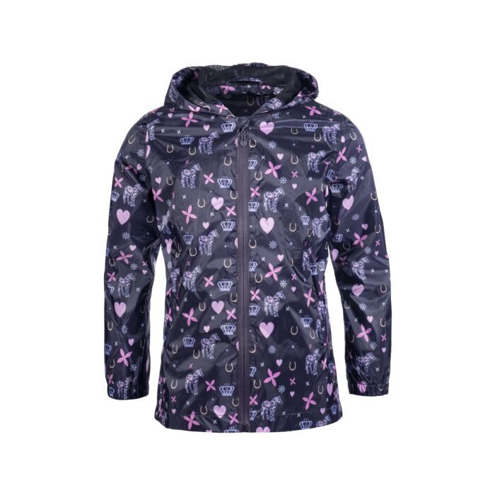 Sellerie Equideal à Saint-Dié 
Veste de pluie imperméable, respirante et antisalissures pour enfants avec capuche, poches avant et détails soignés
Veste imperméable de couleur violet améthyste.

