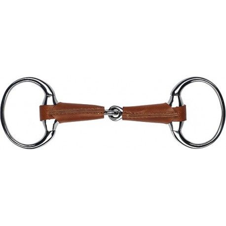 Sellerie Equideal à Saint-Dié 
Mors olive FEELING​
En inox gainé cuir. Avec gros canons brisés.
Epaisseur du canon : 23 mm, Diamètre des anneaux : 70 mm, Canons : creux