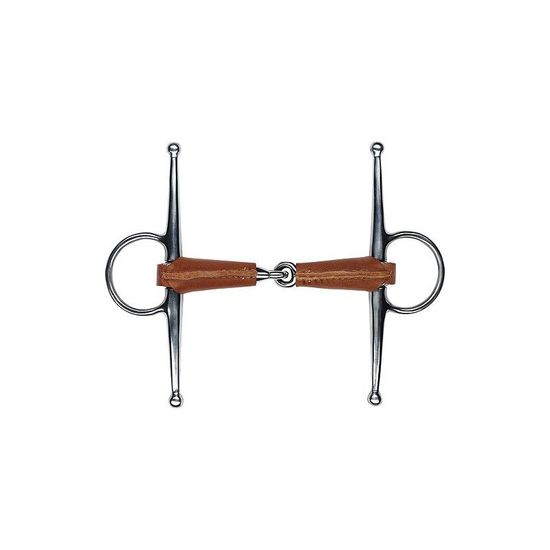 Sellerie Equideal à Saint-Dié 
Mors à aiguille gainé de cuir FEELING​
En inox gainé cuir. Avec canons brisés.
Epaisseur du canon : 19 mm, Longueur des branches : 180 mm, Canons : creux