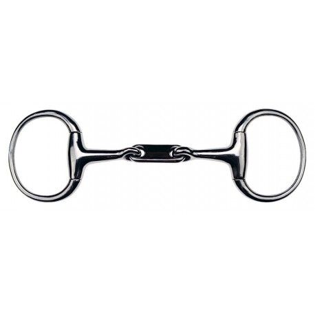 Sellerie Equideal à Saint-Dié 
Mors olive FEELING modèle &quot;Bristol&quot;​
En inox avec double brisure. Pour chevaux à palais étroit.
Epaisseur du canon : 14 mm, Diamètre des anneaux : 75 mm, Canons : pleins