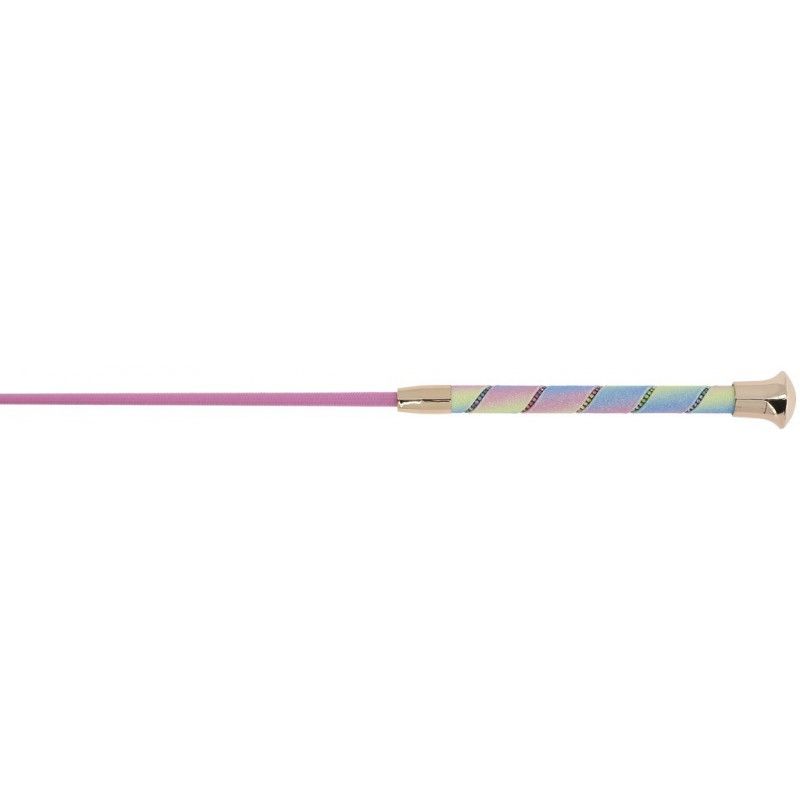 Sellerie Equideal à Saint-Dié 
Stick de dressage éclatant, strass et glossy. WHIP &amp; GO &quot;Strassy&quot;
- Éclat et Performance : Fibre de verre recouvert de nylon, léger et robuste.
- Poignée en strass et revêtement glossy.
Taille : 100 cm