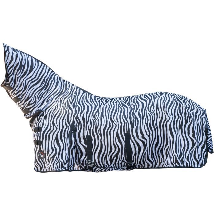 Sellerie Equideal à Saint-Dié 
Couverture anti mouche intégrale HKM modèle &quot;Zebra&quot;​
plis d&#39;aisance pour une liberté de mouvement
l&#39;imprimé zèbre réduit le nombre d&#39;insectes 
courroie de queue
rabat de queue
haute qualité anti déchirure
encolure non détachable
double fermeture à boucles sur le devant
bavette
côtés extra longs
fermeture métallique avant
encolure réglable sur la largeur