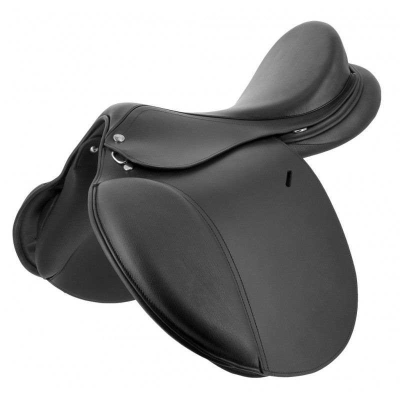 Sellerie Equideal à Saint-Dié 
Selle mixte ERIC THOMAS modèle &quot;Hybrid New&quot;​
Selle mixte en cuir. Siège en cuir vachette matelassé en mousse polyuréthane haute densité, quartier et petit quartier en cuir de buffle aniline, faux quartiers et panneaux en clarino microfibre matelassés en polyuréthane haute densité. Couteaux d’étrivières en inox. Anneaux latéraux de fixation pour sacoche. Contre-sanglons en cuir de buffle chromé. Bananes avant et taquets arrière montés sur bandes auto-agrippantes. Avec arcade interchangeable. Arçon en polypropylène garanti 3 ans et clarino garanti 7 ans.