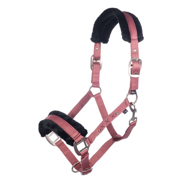 Sellerie Equideal à Saint-Dié 
Licol HKM modèle &quot;Rosewood&quot; ​
mousquetons couleur argent
ouverture sous-gorge par mousqueton
décoré de pierres fines
têtière réglable des deux côtés
muserolle réglable
nez et têtière rembourrés en douceur
longes assorties disponibles. 