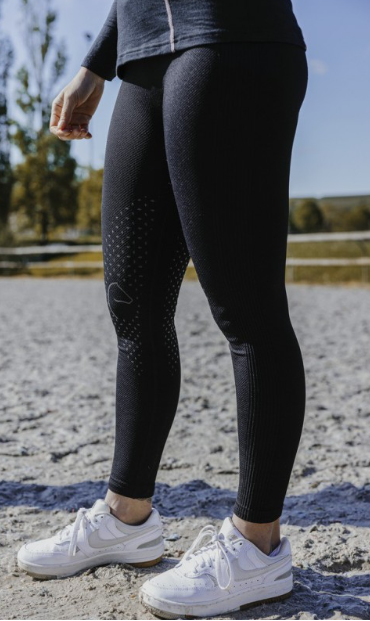 Le legging sans coutures &quot;Acacia&quot;, offre un maximum de
mobilité, il est LE legging idéale pour toutes vos sorties à cheval.

- Stretch : Matière tricotée
- Sans couture : Produit tricoté en tube, pas de zone de frottement
- Léger

DÉTAILS :
- Construction anatomique, grande
mobilité.
- Coutures plates.
- Ceinture haute élastiquée pour un
maximum de maintien.
- Fond silicone pour plus d&#39;adhérence.
- Grande liberté de mouvement.
- Coupe ajustée.

Composition : 72% polyamide 20%
polyester 8% élasthanne.