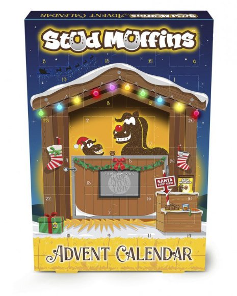 Édition spéciale Noël, les friandises Stud Muffins sont des petits gâteaux pour célébrer noël avec son cheval, le tout dans un calendrier de l&#39;Avent.
24 fenêtres avec une friandise STUD MUFFIN à l&#39;intérieur.