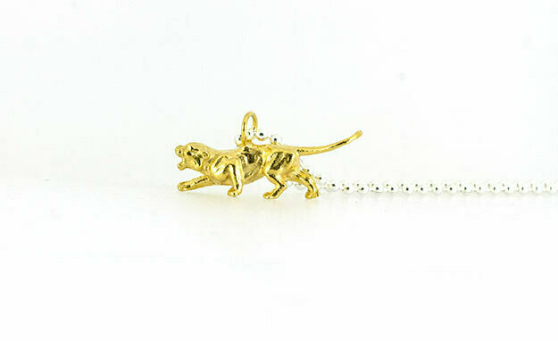 Tiger necklace (yellow gold plate)
