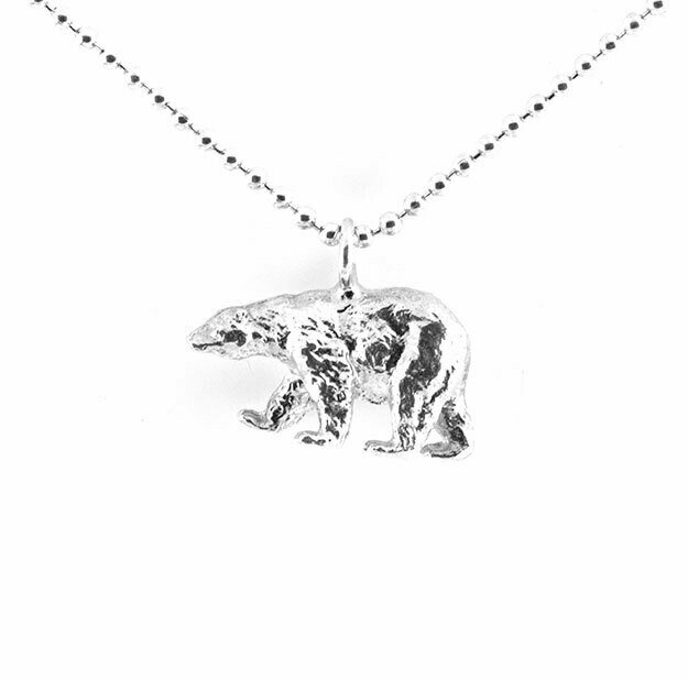 Solo Voyager – Silver Polar Bear Necklace