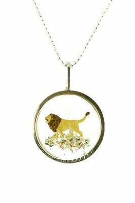 Little lionhearted disk necklace - small