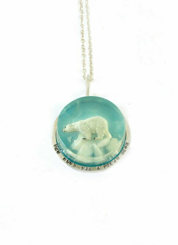 Solo Voyager - Polar Bear Small Disk Necklace