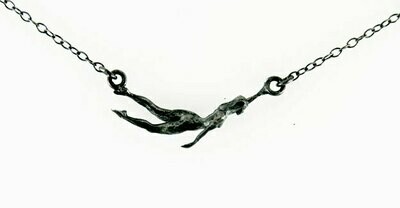 Float necklace oxidised