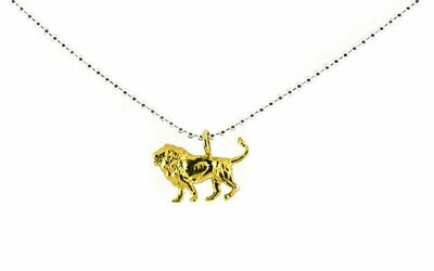 Lion necklace (yellow gold plate)