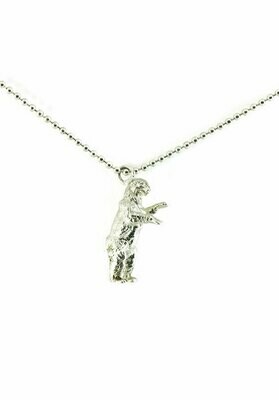 Standing polar bear necklace