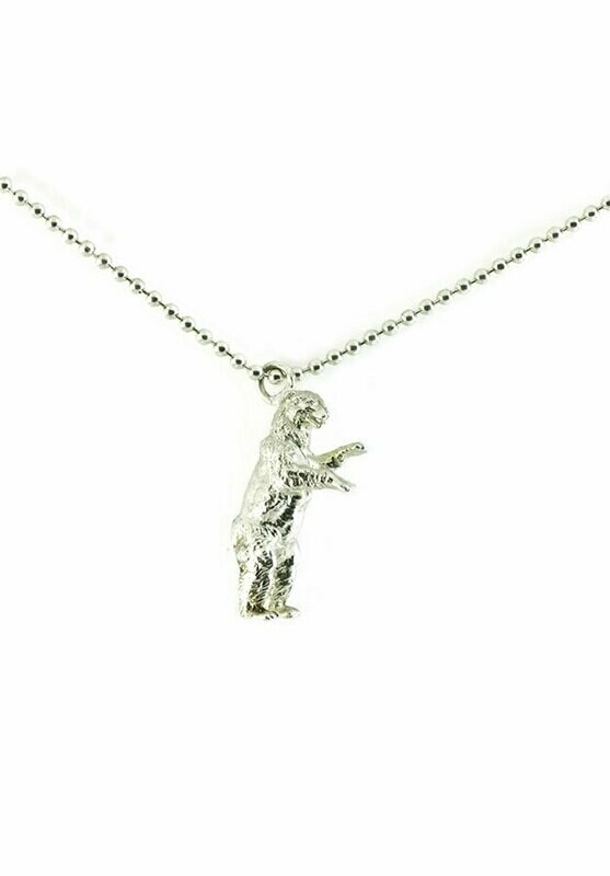 Standing Polar Bear Necklace (Silver)
