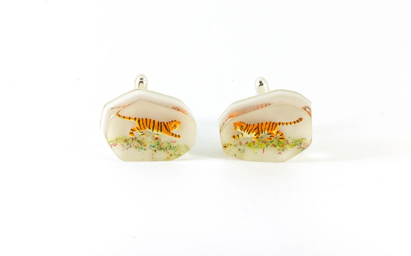 Tiger Cufflinks - Organic Shape