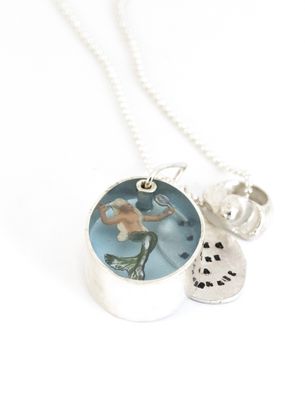 Mermaid trio charm necklace
