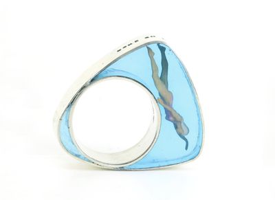 Swimmer ring, pink swimsuit