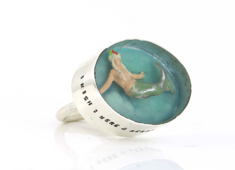 "I Wish I Were a Mermaid" Oval Cocktail Ring