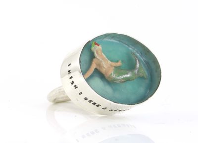 I wish I were a Mermaid fair (oval cocktail ring)