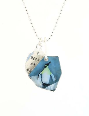 Little penguin shard necklace
