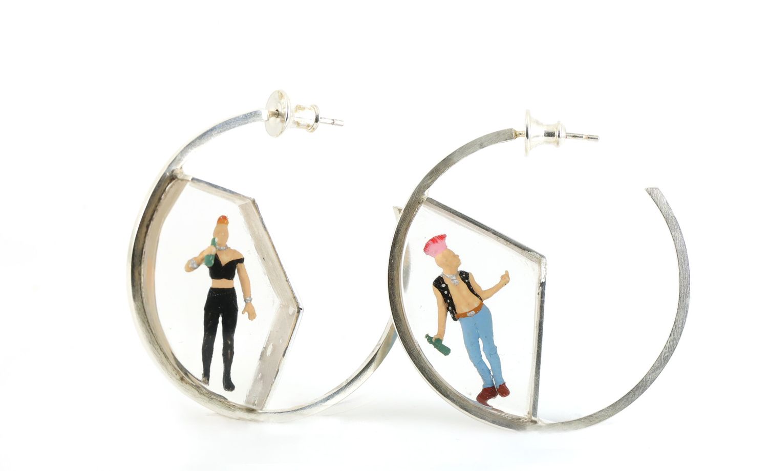 One-of-a-Kind Punk Hoop Earrings