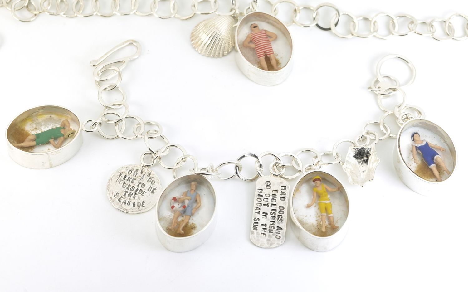 1900's Bathers Charm Necklace