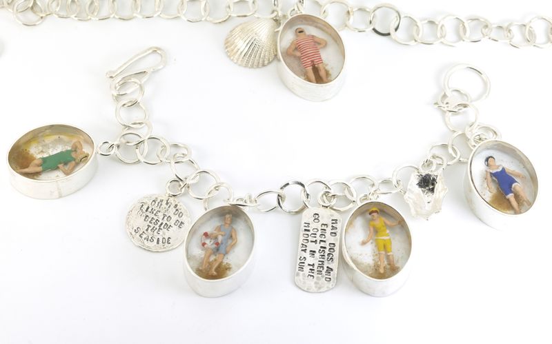 1900's Bathers Charm Necklace