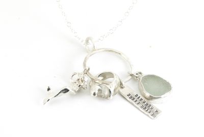 Mermaid Charm Necklace (sea glass)