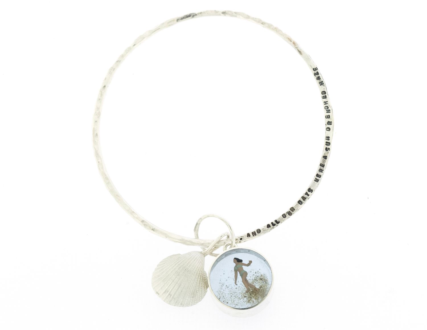 Sundrenched Haze Silver Bangle